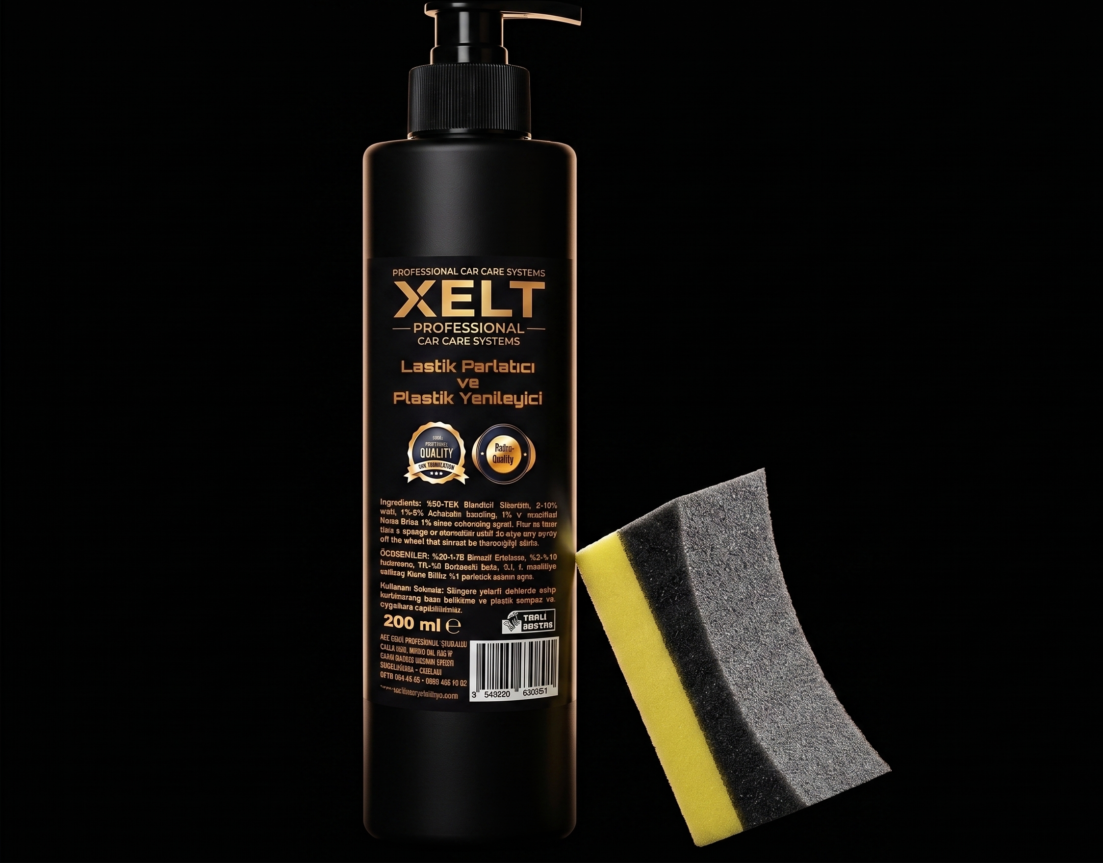 PREMIUM LASTİK PARLATICI & PLASTİK YENİLEYİCİ JEL (200 ML)